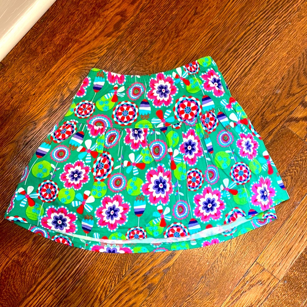 NWOT Hanna Anderson floral sporty skater skirt with shorts underneath